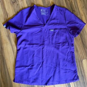 🩺🏥💜 FIGS Catrina Scrub Top – Ultra Violet – Size M